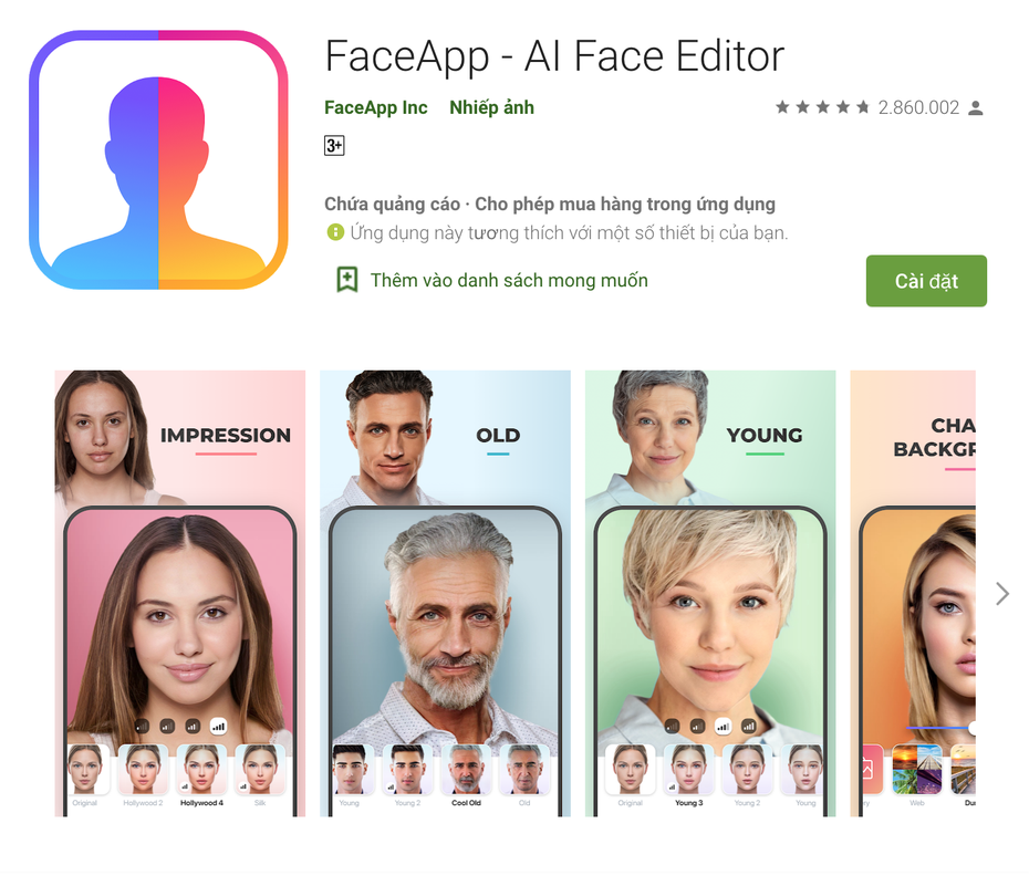 Bất chấp cảnh báo nguy hiểm, người Việt vẫn đua nhau dùng FaceApp