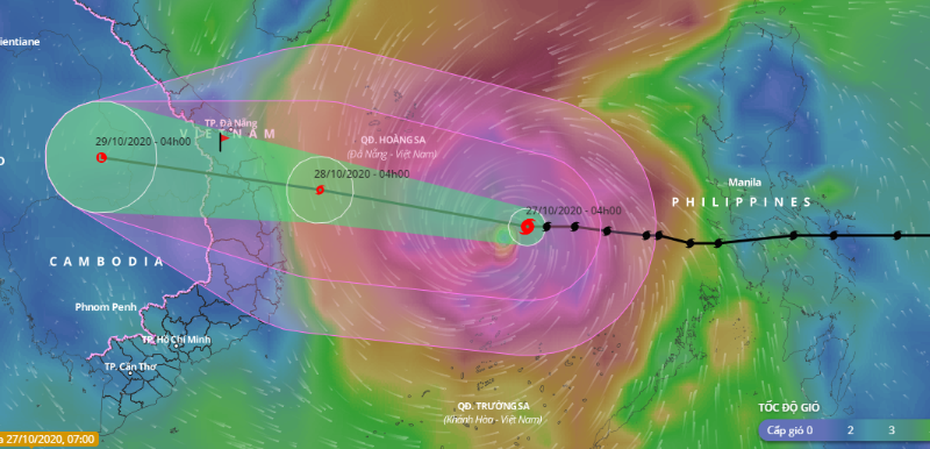 Dự báo thời tiết 28/10/2020: Cập nhật diễn biến cơn bão số 9