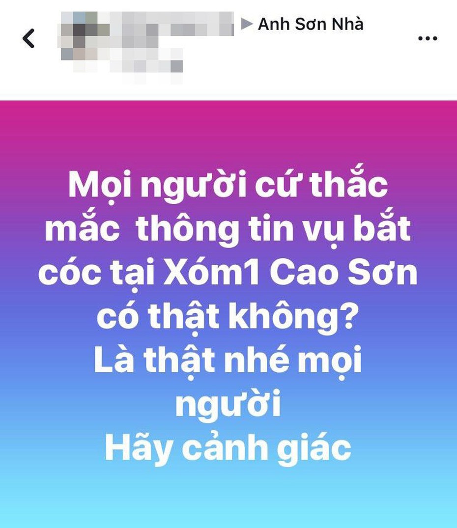 Nghệ An: Sự thật về thông tin nam thanh niên vào nhà dùng thuốc mê bắt cóc trẻ 2 tuổi