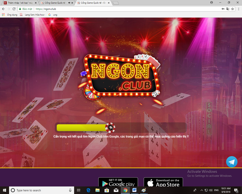 "Sới bạc" online núp bóng cổng game Ngon.Club hoạt động công khai thách thức pháp luật