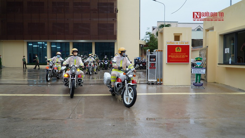 Công an Tp.Phan Thiết ra quân tuần tra, kiểm soát, xử lý vi phạm Chỉ thị 16