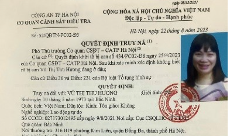 Truy nã đối tượng giả Phó tổng giám đốc Tập đoàn chiếm đoạt hơn 32 tỷ đồng