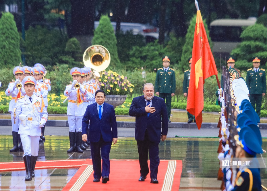 Thủ tướng Phạm Minh Chính chủ trì Lễ đón Thủ tướng nước Cộng hòa Cuba