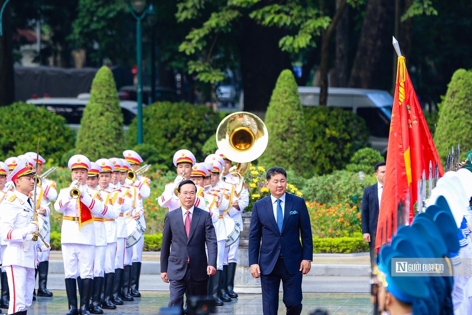 Chủ tịch nước Võ Văn Thưởng chủ trì lễ đón Tổng thống Mông Cổ