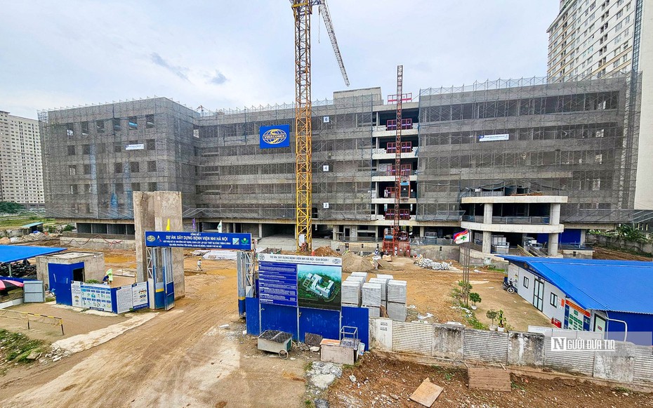 Toàn cảnh Bệnh viện Nhi Hà Nội gần 800 tỷ đồng sau gần 1 năm thi công