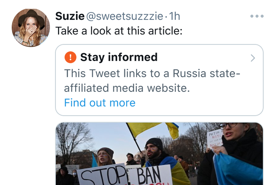 Twitter dán nhãn tài khoản liên quan đến truyền thông nhà nước Nga