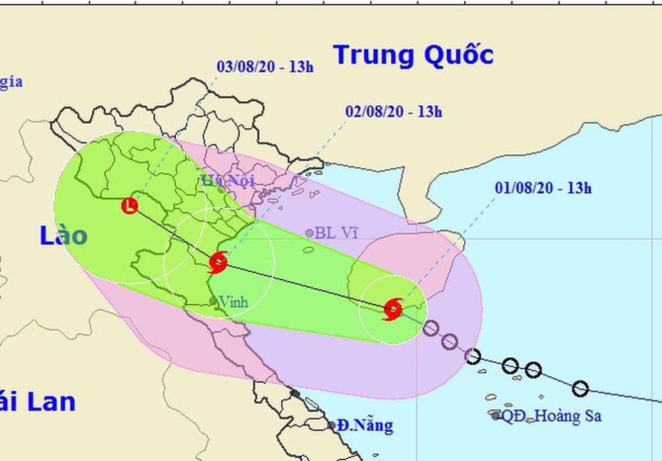 Bão số 2 giật cấp 10, đi vào đất liền từ Ninh Binh đến Nghệ An, tiếp tục gây mưa to