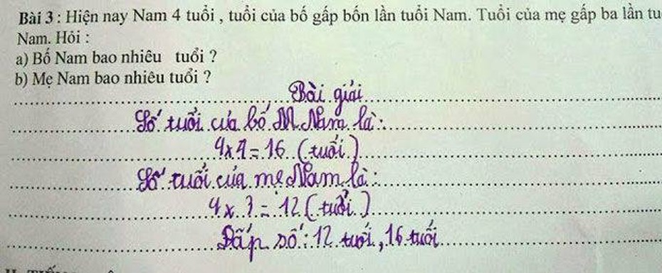 Bài toán "tảo hôn" khiến phụ huynh ngẩn người khi đọc đề