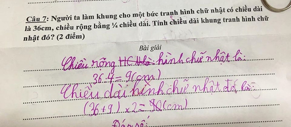 Bài toán lớp 3 cho "khung tranh có chiều dài" bắt tính "chiều dài khung tranh" khiến cộng đồng mạng tức anh ách