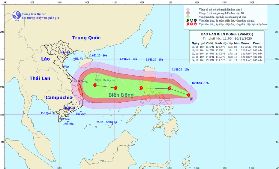 Bão số 13 giật cấp 15 sắp vào Biển Đông