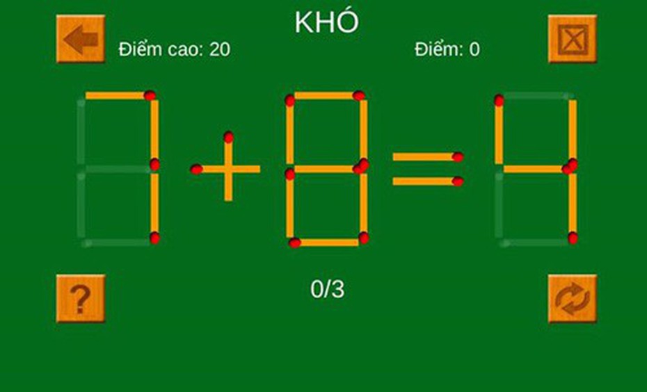 Câu đố vui toán học di chuyển que diêm "hại não" nhất từng gặp