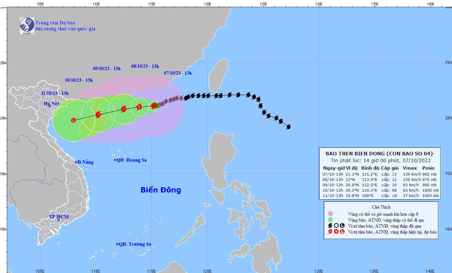 Tin mới nhất về cơn bão số 4