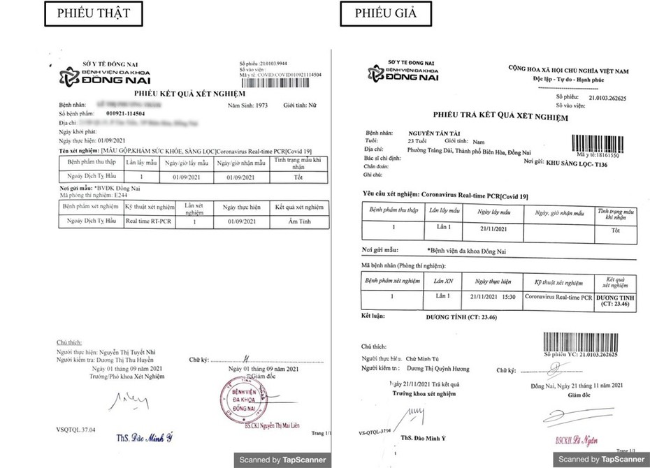Đồng Nai: Cảnh báo tình trạng làm giả giấy xét nghiệm SASR-CoV-2