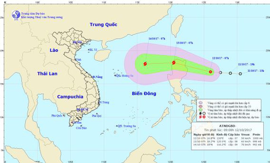 Vừa xuất hiện áp thấp nhiệt đới, khả năng mạnh thành bão