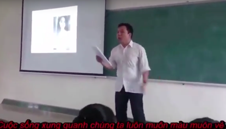 Thầy giáo đọc rap dạy môn Mỹ học