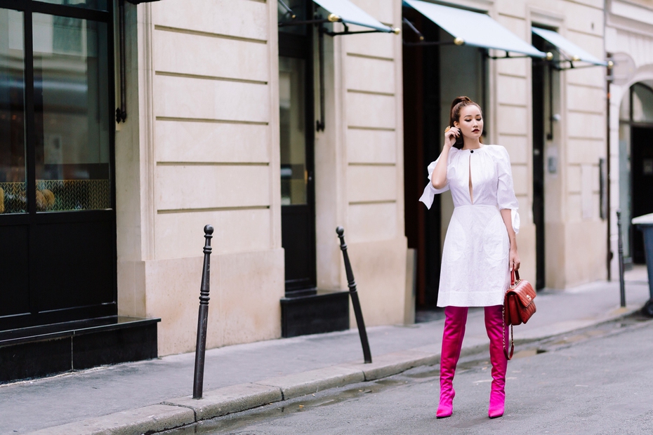 Maya gây ấn tượng tại Paris với phong cách street style