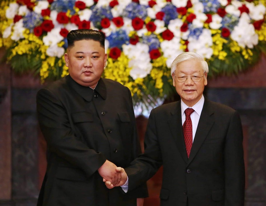 Tổng Bí thư, Chủ tịch nước Nguyễn Phú Trọng đón, hội đàm với Chủ tịch Kim Jong-un