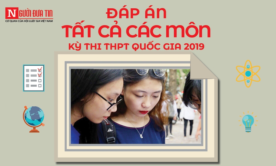 Hôm nay (1/7), bộ GD&ĐT công bố đáp án chính thức các môn thi THPT Quốc gia 2019