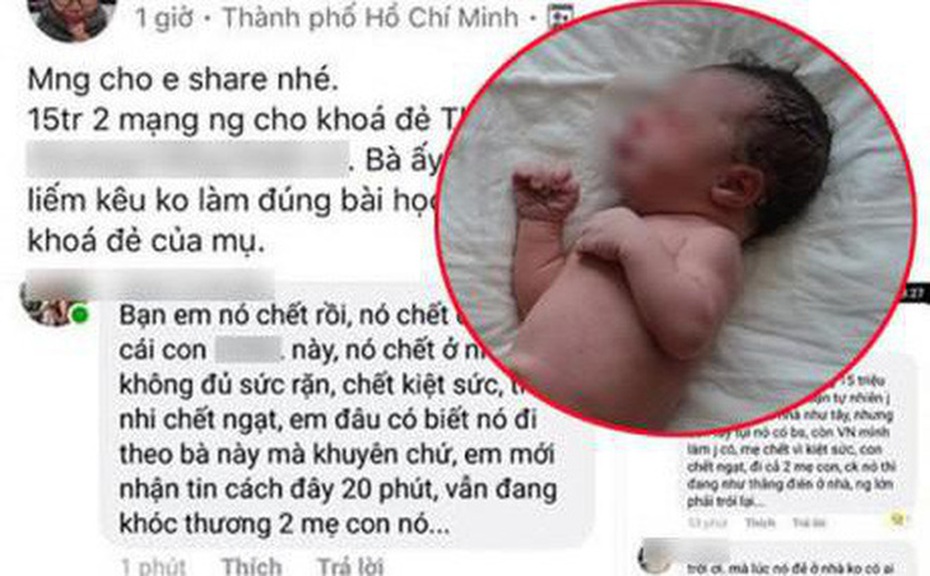 Bộ Y tế đề nghị truy tìm tài khoản tung tin mẹ con sản phụ tử vong vì sinh thuận tự nhiên