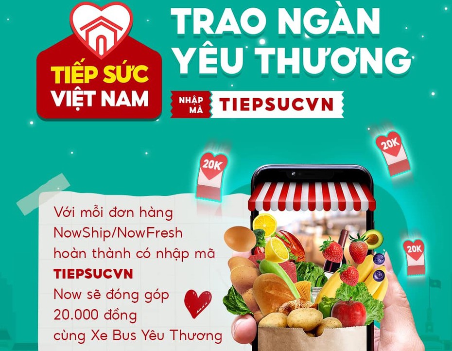 Now mang 2.000 phần quà hỗ trợ các hoàn cảnh khó khăn trong dịch COVID