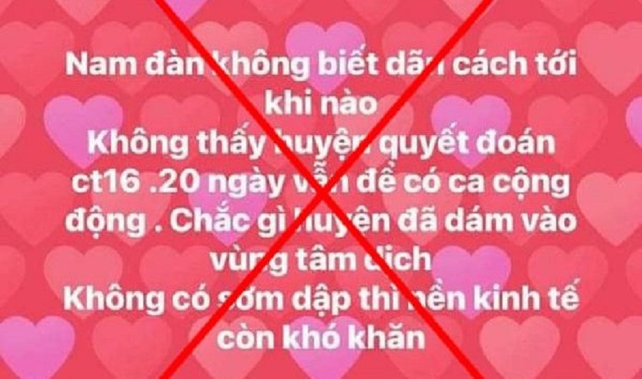 Nghệ An: Triệu tập người đăng tin gây hiểu nhầm công tác phòng, chống Covid-19