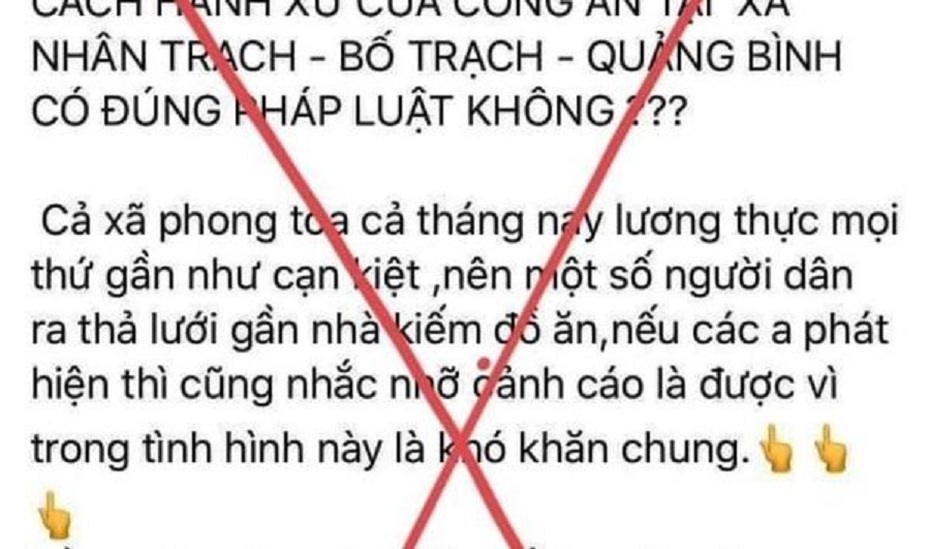 Xử lý đối tượng đăng tin vu khống công an đánh người tại UBND xã