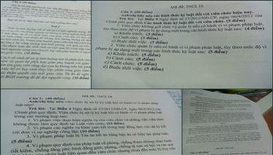 Tạm giữ giáo viên mầm non bán đề thi tuyển viên chức giả