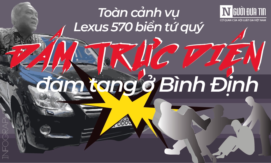 Toàn cảnh vụ Lexus 570 biển tứ quý đâm trực diện đám tang ở Bình Định