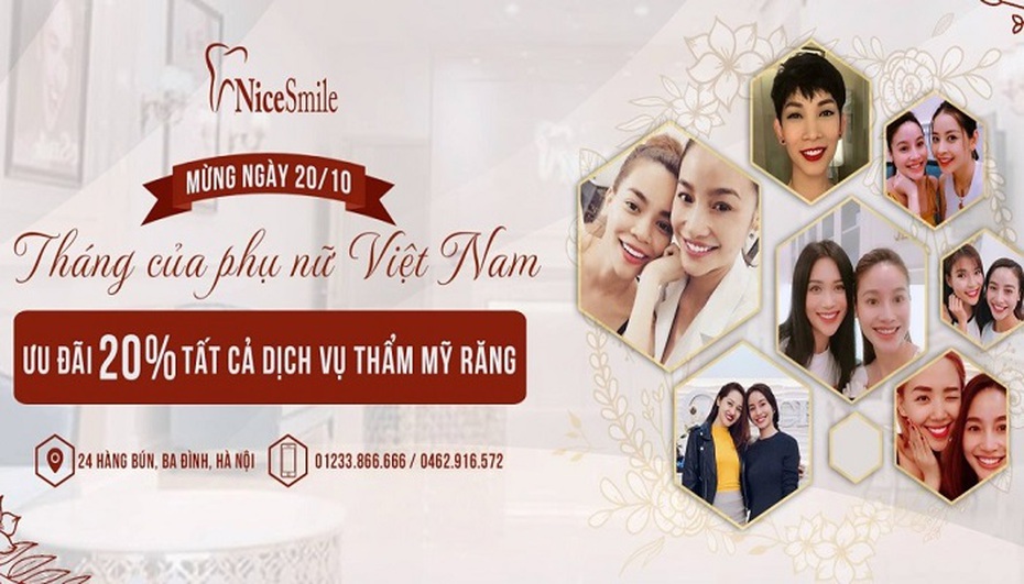 Nha khoa thẩm mỹ Nice Smile tưng bừng khuyến mãi nhân ngày Phụ nữ Việt Nam 20/10