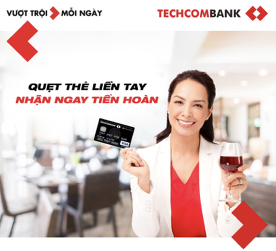 Mua sắm Tết, hoàn tiền hấp dẫn với thẻ thanh toán Techcombank