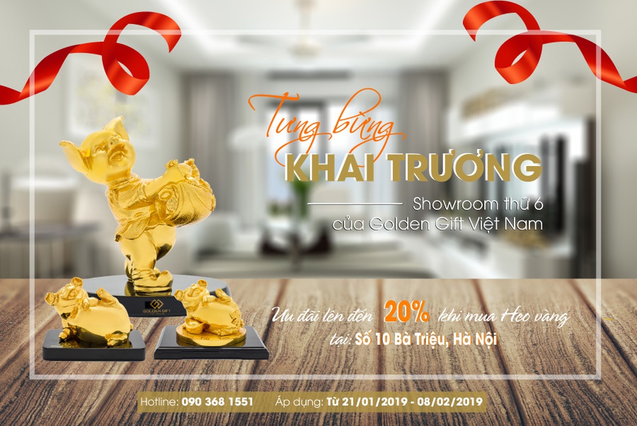 Xuất hiện cửa hàng Quà tặng mạ vàng để phục vụ Tết Kỷ Hợi 2019