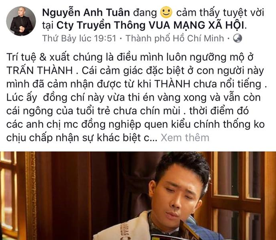 “Ông trùm” Mạng xã hội A Tuân ngưỡng mộ Trấn Thành từ lúc chưa nổi tiếng