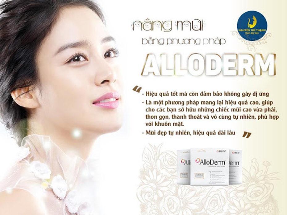 Nâng mũi bọc Alloderm - Mũi đẹp an toàn tương thích cao