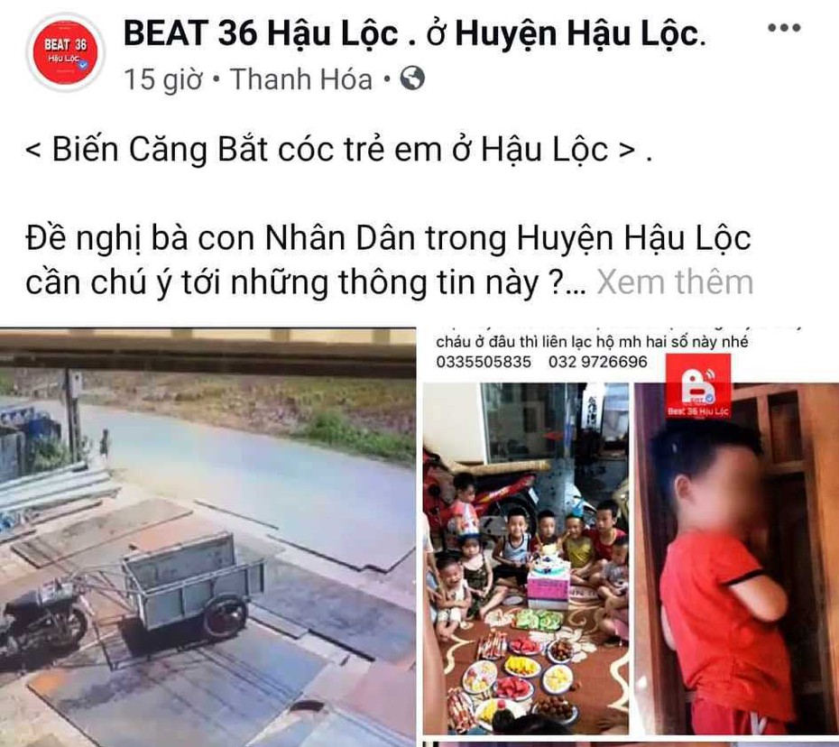 Thực hư thông tin đôi nam nữ bắt cóc trẻ con bị camera ghi lại ở Thanh Hóa