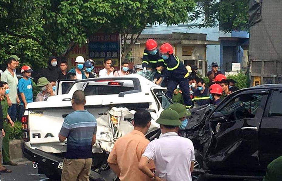 Tai nạn liên hoàn giữa 9 ô tô trên QL1A khiến 1 người tử vong