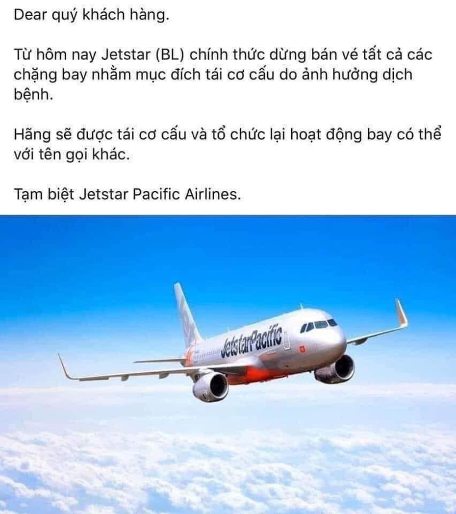 Jestar Pacific nói gì về thông tin ngừng bán vé để tái cơ cấu lại tổ chức?