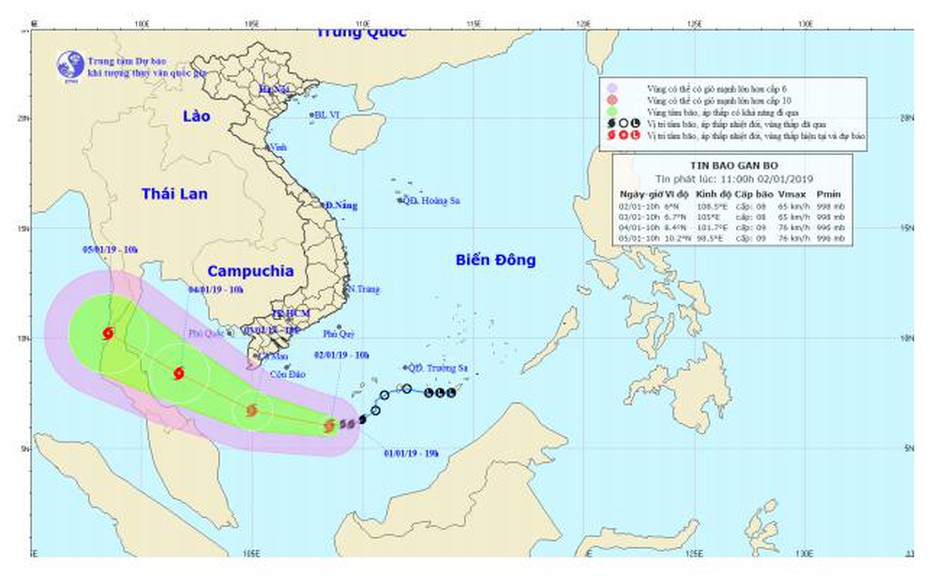 Tin mới nhất về đường đi của bão số 1 và các tỉnh bị ảnh hưởng