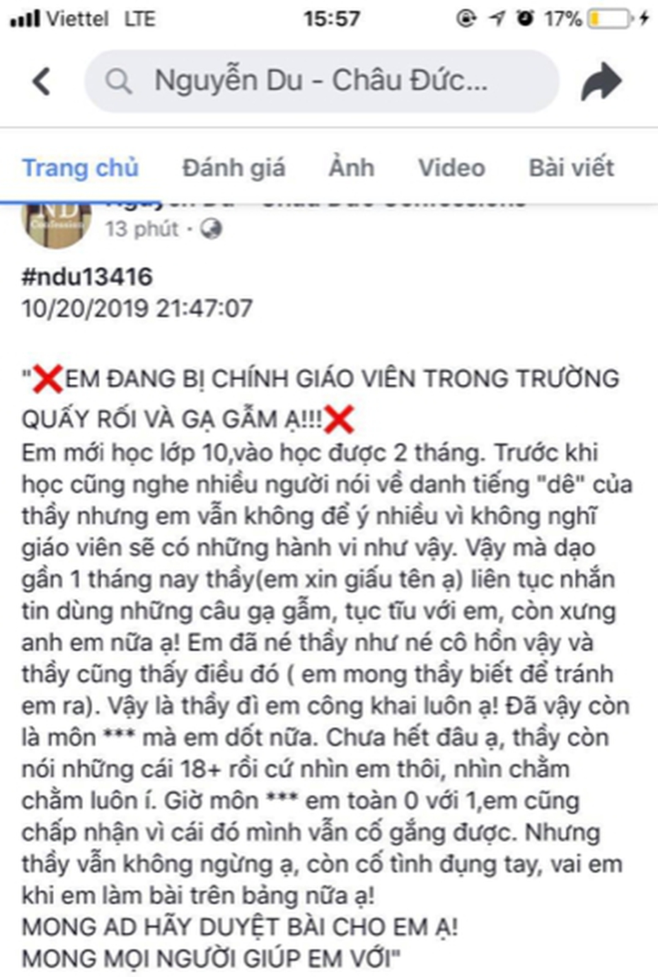 Không thể bỏ lỡ: Xác minh thông tin thầy giáo bị tố gạ tình học sinh lớp 10; Bác sĩ khám sức khỏe tắc trách, người tâm thần cũng được cấp bằng lái xe