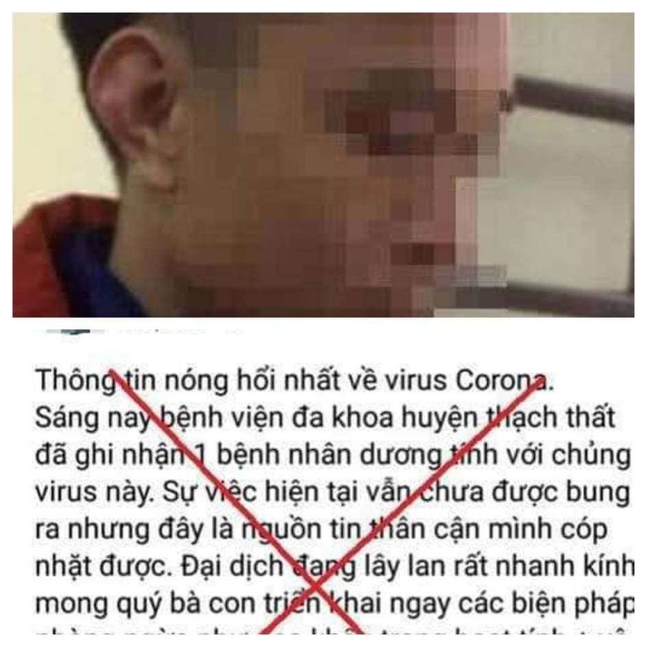 Một đối tượng ở Thạch Thất bị xử lý vì tung tin thất thiệt về dịch virus Corona