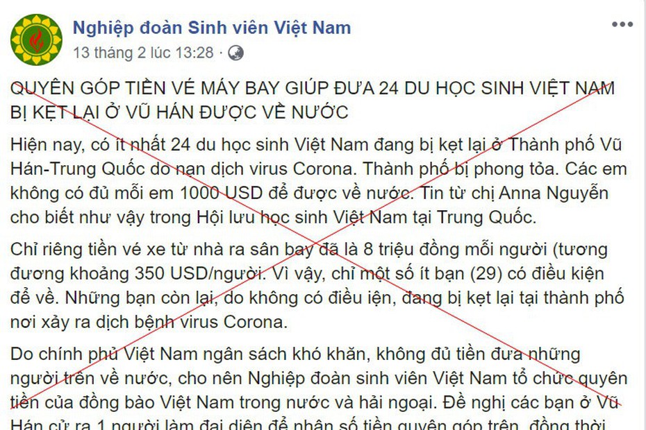 Bộ GD&ĐT bác bỏ thông tin hàng chục du học sinh Việt Nam đang bị kẹt lại ở Vũ Hán