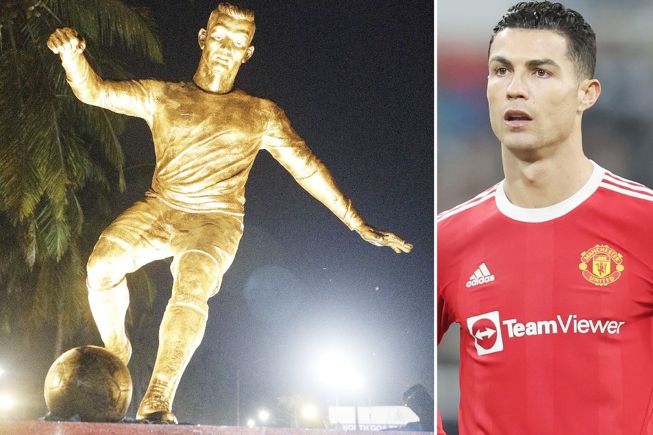 Tượng Ronaldo ở Ấn Độ gây ra tranh cãi dữ dội