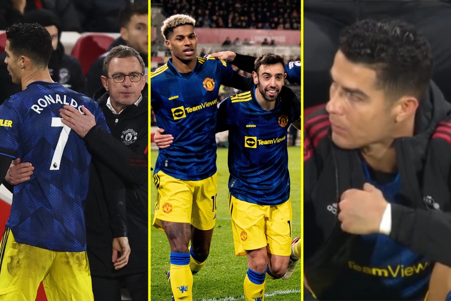 Ronaldo giận dỗi với Rangnick khi bị thay ra