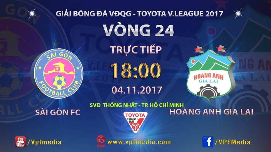 Trực tiếp Sài Gòn - HAGL (18h - 4/11): Ghi điểm chờ lên tuyển