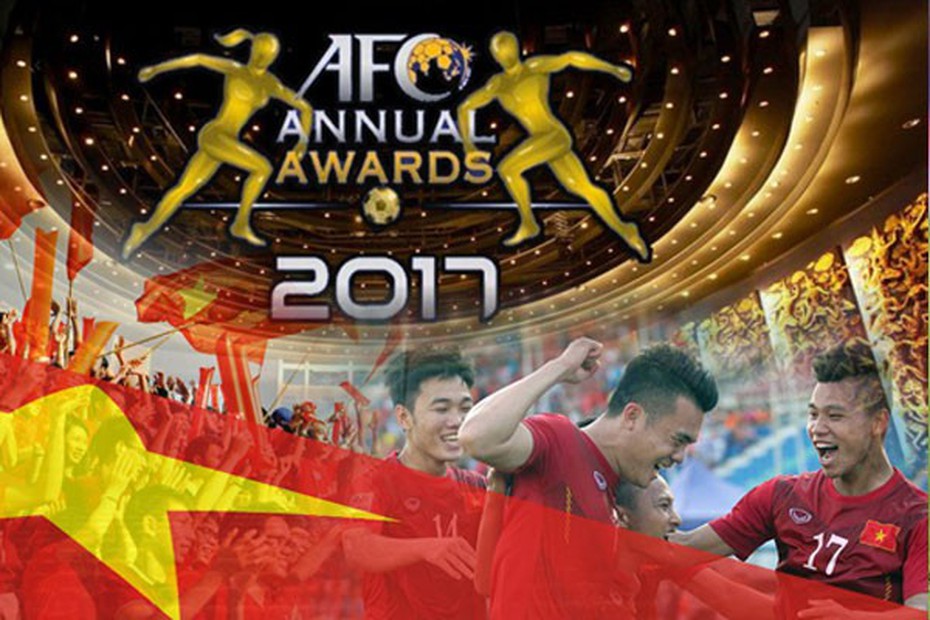 Lập kỷ lục, bóng đá Việt Nam nhận 2 đề cử giải thưởng 2017 của AFC