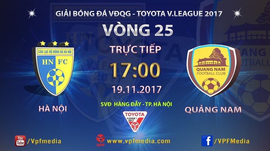 Trực tiếp Hà Nội - Quảng Nam (17h-19/11): Thắng là vô địch