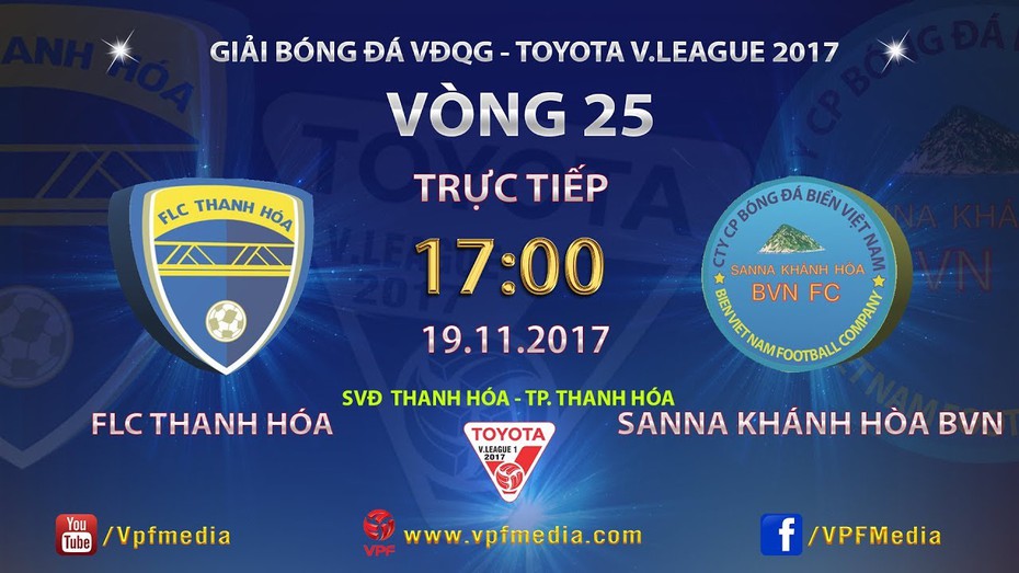 Trực tiếp Thanh Hóa - Khánh Hòa (17h 19/11): Nỗ lực tuyệt vọng