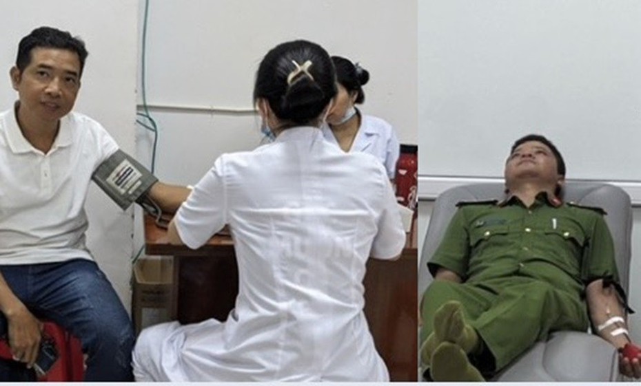 Đắk Nông: 3 chiến sĩ công an hiến máu cứu các bệnh nhân nhi