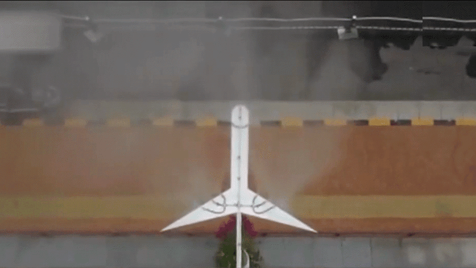 Video: Cận cảnh vòi phun sương quy mô lớn xua tan nắng nóng ở Trung Quốc