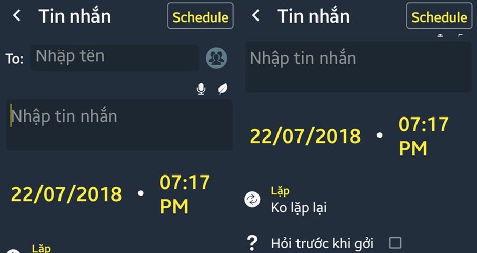 Cách hẹn giờ gửi SMS, email, đăng Facebook trên smartphone