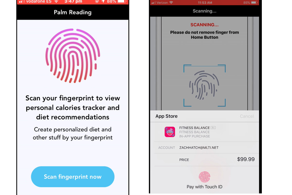 Cảnh báo 2 ứng dụng theo dõi thể dục lừa tiền người dùng bằng Touch ID